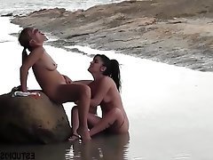 Beach Lesbian MILF Teen 